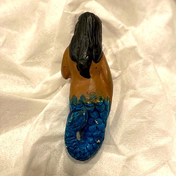 🆓 w any purchase 🧜‍♀️ Unique handmade mermaid bead blue turquoise clay bead - Picture 3 of 6